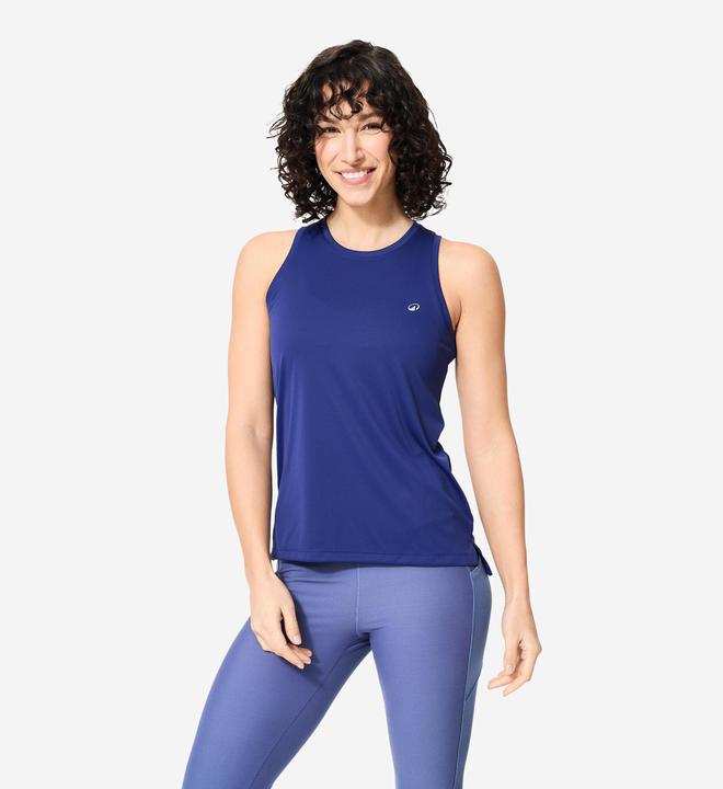 Domyos Top Damen gerader Schnitt - dunkelblau (XXL)