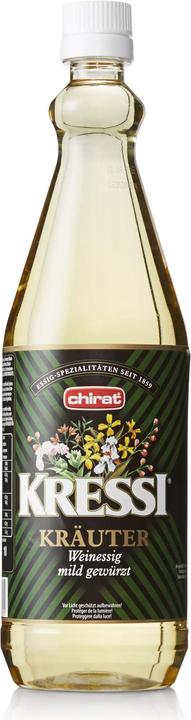 Image du produit Chirat Vinaigre Kressi, idéal pour les sauces à salade dressings & salades, affiné aux fines herbes (1000 ml)