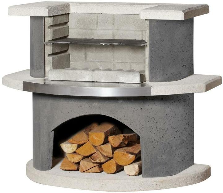 Actual product image Buschbeck Barbecue bar Stockholm 65x110x93 cm white-anthracite (110 cm)