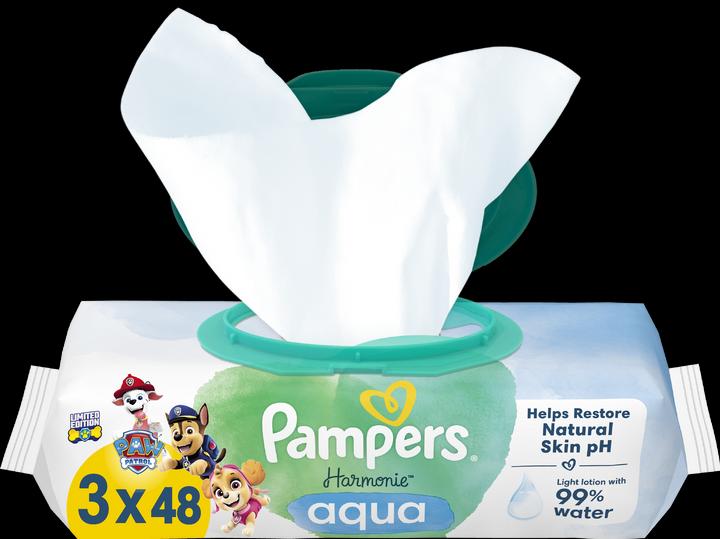 Actual product image Pampers Harmony Aqua (144 Piece)