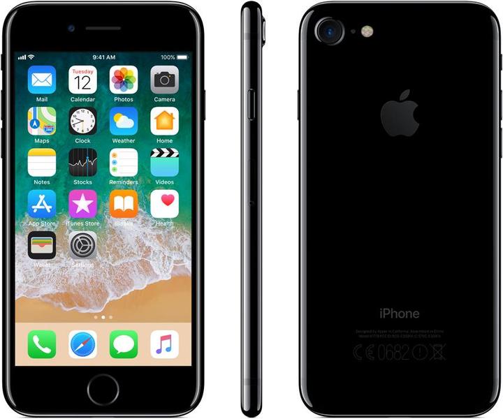 Apple iPhone 7 (128 GB, Jet Black, 4.70", Single SIM, 12 Mpx, 4G)