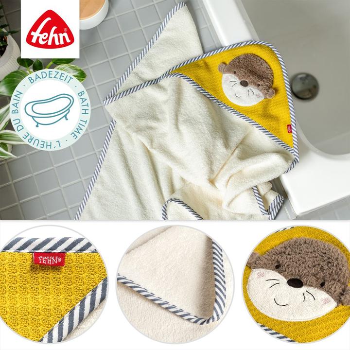 Produktbild Fehn Kapuzenbadetücher & Handtücher Kapuzenbadetuch 80 x 80 cm - Otter
