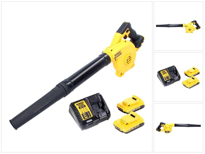 Image du produit DeWalt DCV 100 D2 Souffleur/souffleur de feuilles sans fil 18 V + 2 x DCB 183 Batterie 2 Ah + chargeur (Fonctionnement sur batterie, Souffleur de feuilles)
