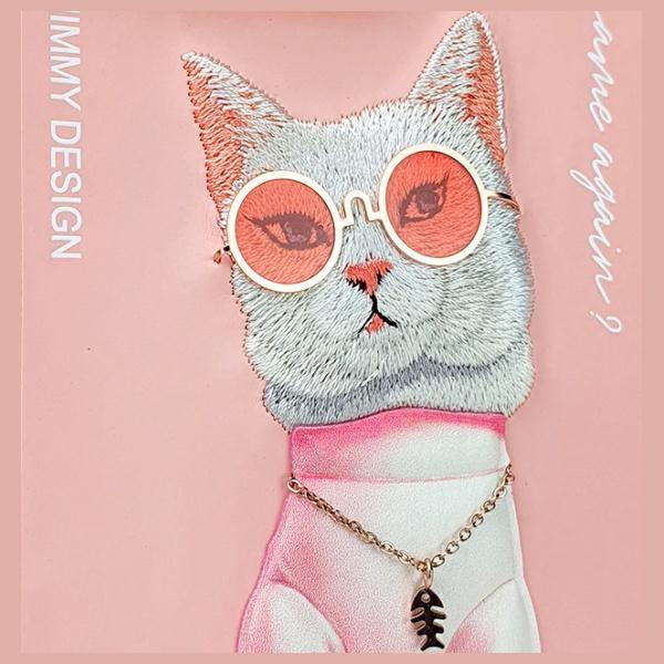 Actual product image Nimmy case iPhone 15 Pro Max 6.7" pink Glasses Cool Cat (Apple iPhone 15 Pro Max)