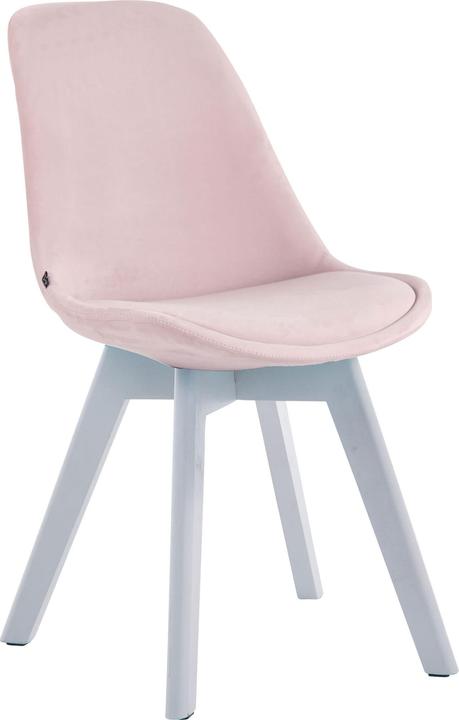 Image du produit CLP Chaise visiteur Borneo V2 velours blanc, rose