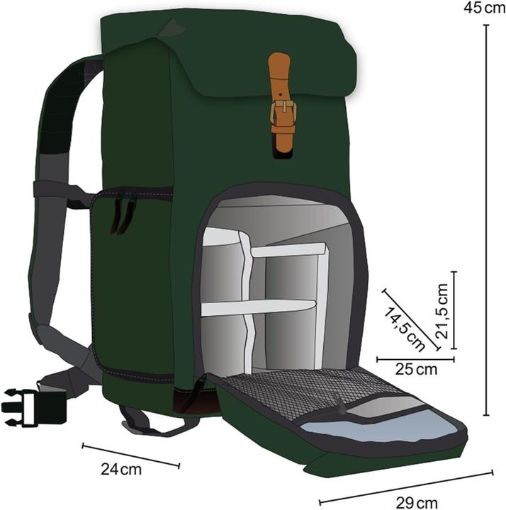 Actual product image mantona Luis junior retro photo backpack (Photo backpack, 29.70 l)