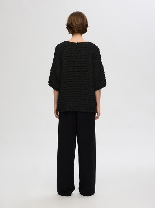 Image du produit Selected Femme Haut texturé avec manches 3/4 (XS)
