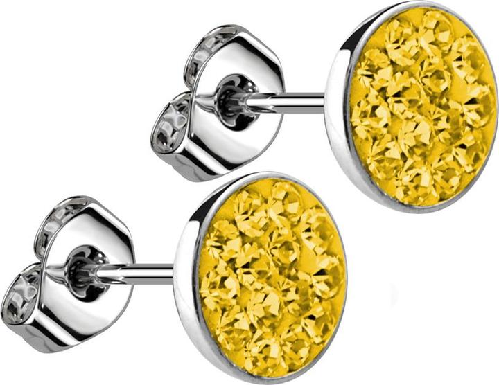 Immagine prodotto Star Piercing Orecchini a perno in argento con cristallo di topazio (Acciaio chirurgico 316L, senza ottone)