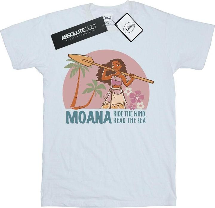 Actual product image Disney Womens/Ladies Moana Read The Sea Cotton Boyfriend T-Shirt (L)