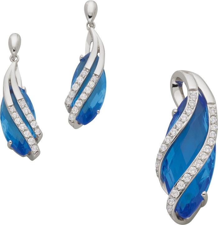 Produktbild Bijou Classic Set Ohrschmuck und Anhänger (Silber)