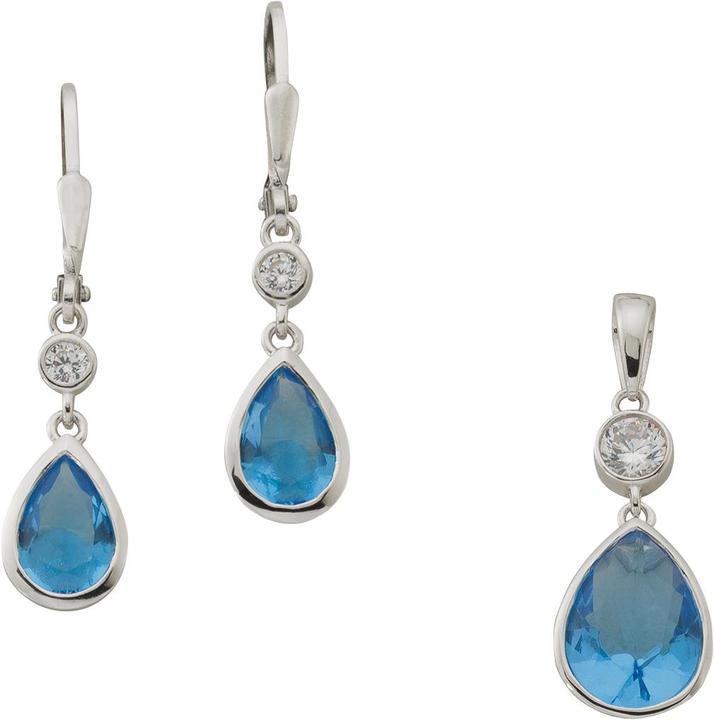 Produktbild Bijou Classic Set Ohrschmuck und Anhänger (Silber)