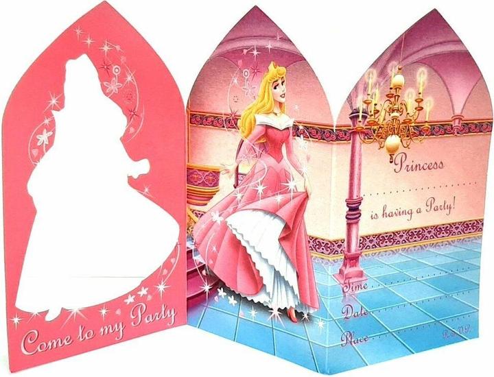 Actual product image Disney Princess Magic Cinderella Invitations (Pack of 6) (6 pcs.)
