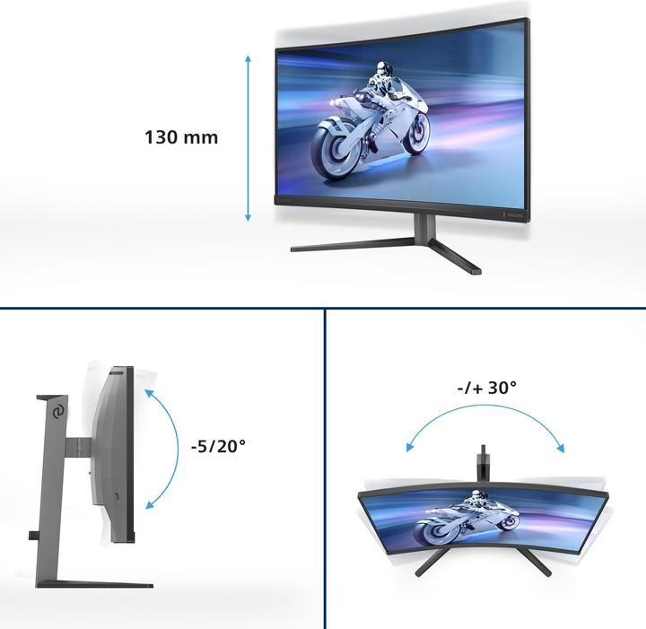 Immagine prodotto Philips Monitor MMD 2C5200W/00 VA,,, regolabile in altezza, 2x HDMI, DisplayPort (1920 x 1080 pixel, 27")