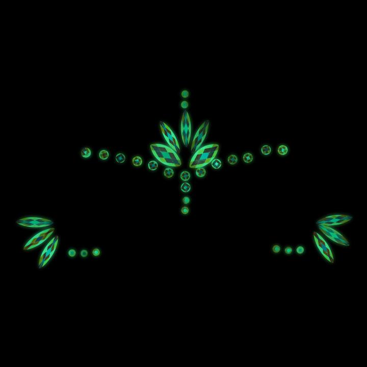 Actual product image Ouch! Body Jewelry Stickers - Face - Glow in the Dark