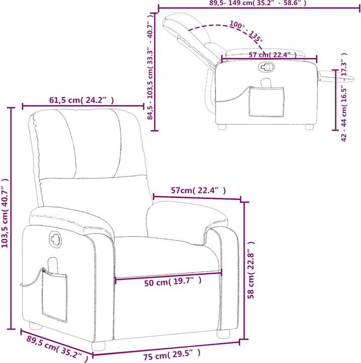 Immagine prodotto VidaXL Sedia da massaggio in tessuto microfibra grigio scuro, colore