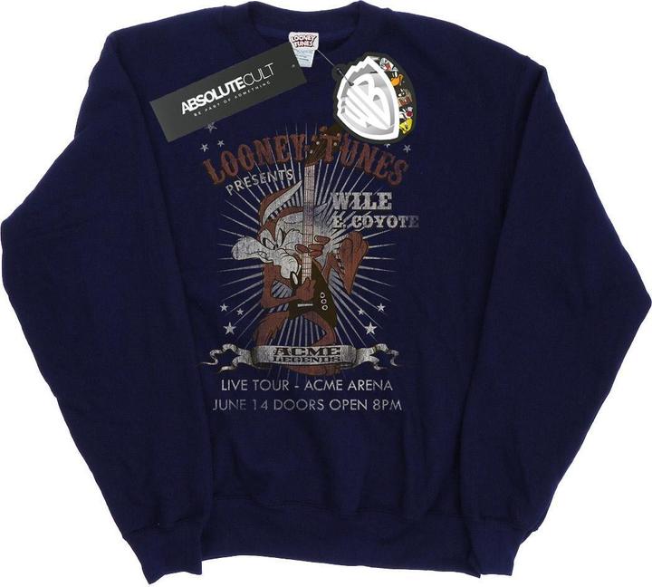 Actual product image Looney Tunes Womens/Ladies Wile E Coyote Guitar Sweatshirt (S)