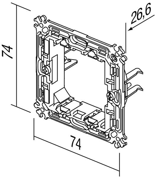 Produktbild TEM Serie Modul Montageträger MOUNTING FRAME METAL WITH CLAW