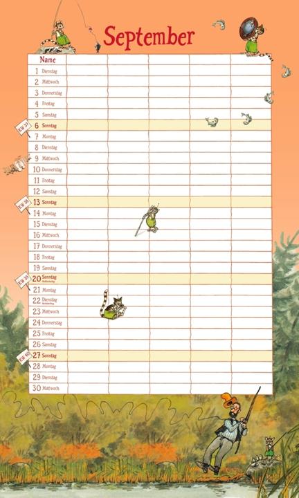 Image du produit Pettersson und Findus. Familienkalender 2026 (27 x 45 cm, Allemand)