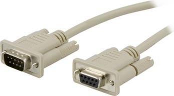 Actual product image Deltaco SWEDEL TACO DEL-37 Serial Cable - DB-9 - DB-9 - Male/Female - 2 m - White (2 m)