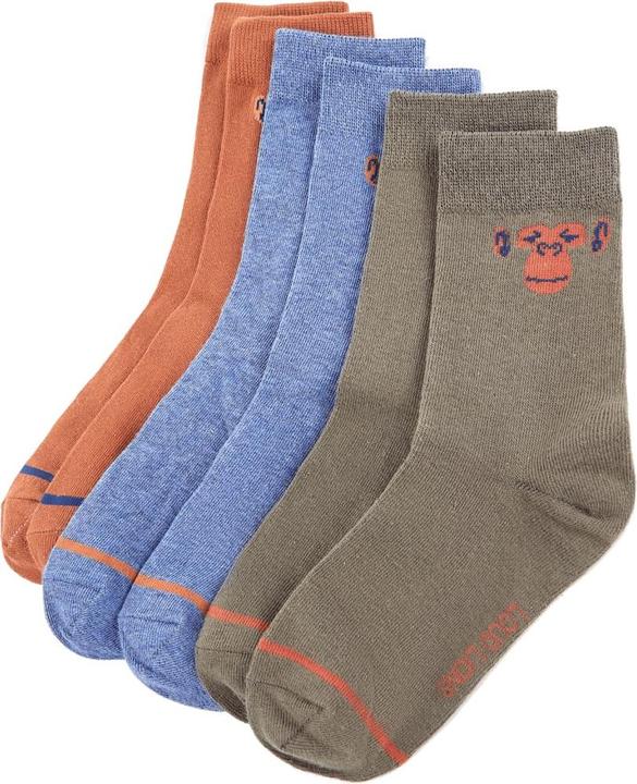 Cognac, Khaki, Blue melange