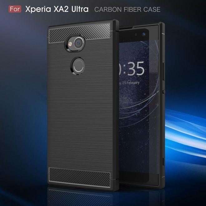 Immagine prodotto MU Classic Copertina in plastica softcase con motivo in carbonio (Sony Xperia XA2 Ultra)