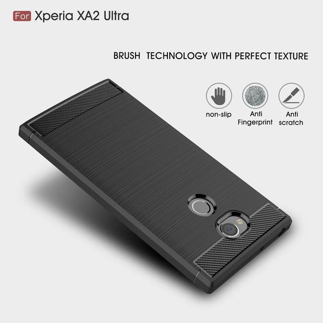 Immagine prodotto MU Classic Copertina in plastica softcase con motivo in carbonio (Sony Xperia XA2 Ultra)