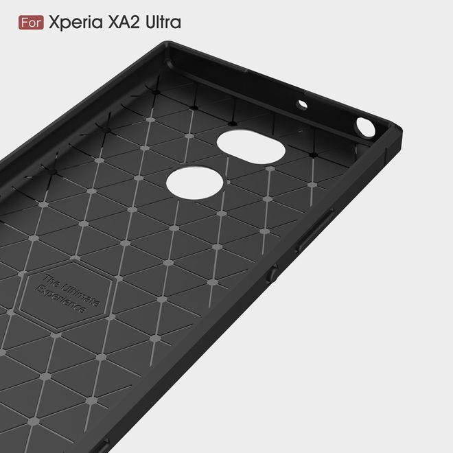 Immagine prodotto MU Classic Copertina in plastica softcase con motivo in carbonio (Sony Xperia XA2 Ultra)
