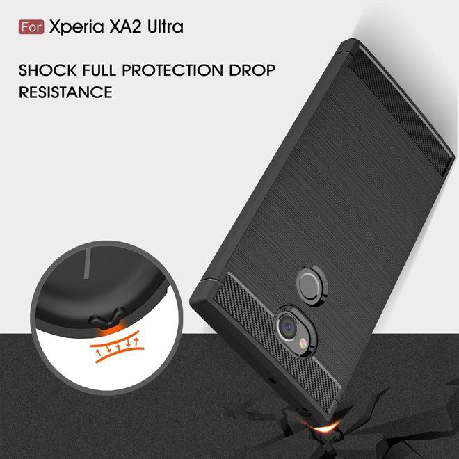 Immagine prodotto MU Classic Copertina in plastica softcase con motivo in carbonio (Sony Xperia XA2 Ultra)