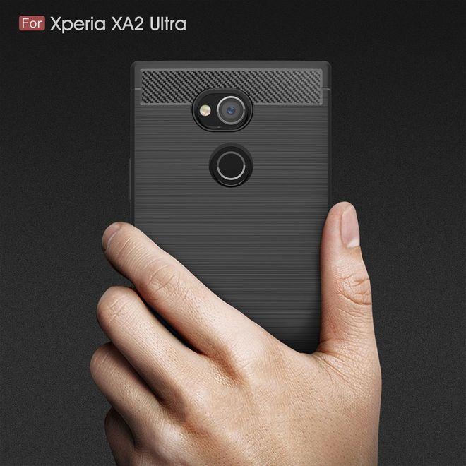 Immagine prodotto MU Classic Copertina in plastica softcase con motivo in carbonio (Sony Xperia XA2 Ultra)