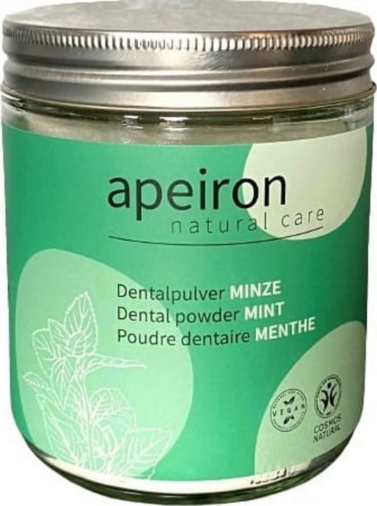 Actual product image Apeiron Dentalpulver Minze Nachfüllglas