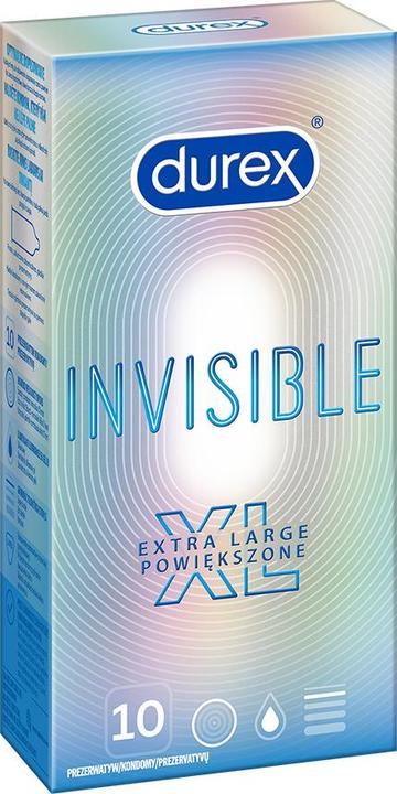 Productafbeelding Durex Invisible Extra Grote Condooms Vergroot 10Pcs (10 Pcs.)