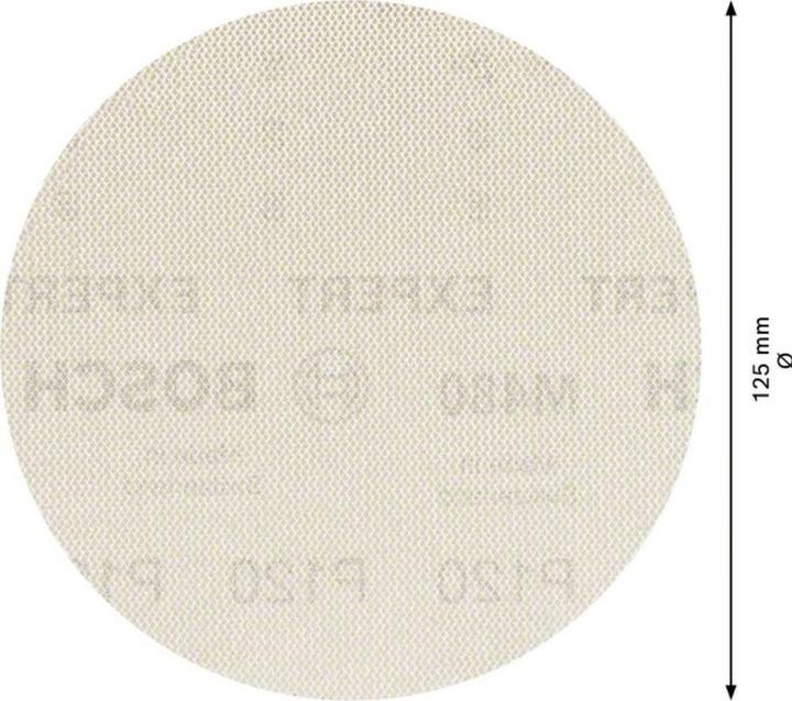 Produktbild Bosch Professional Zubehör EXPERT M480 Schleifnetz für Exzenterschleifer, 125 mm, G 120, 5 Stück (120)