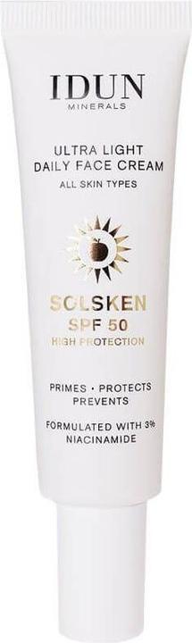 Produktbild IDUN Minerals Minerals Ultra Light Daily Face Cream Solsken SPF50 Creme (Sonnencreme Gesicht, SPF 50, 30 ml)