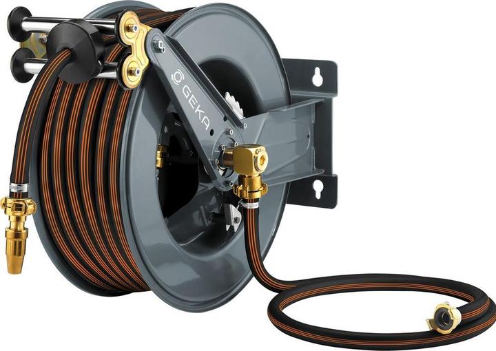 Geka Avvolgitubo PA30GSK attacco filettato 33,25mm G 1 AG inch verniciato a polvere STA (25 m)