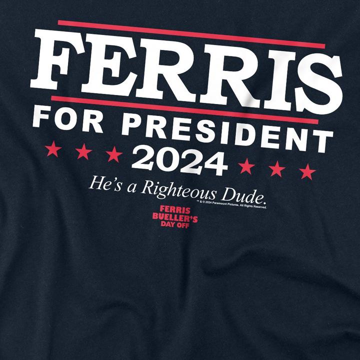 Immagine prodotto Ferris Bueller´s Day Off Ferris Bueller's Day Off Ferris For President Maglietta Adulto Unisex (S)