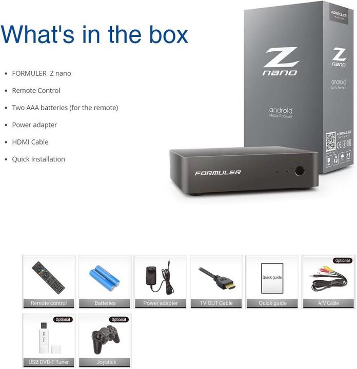 Image du produit Formuler Z Nano (4 Go, IPTV (ready))
