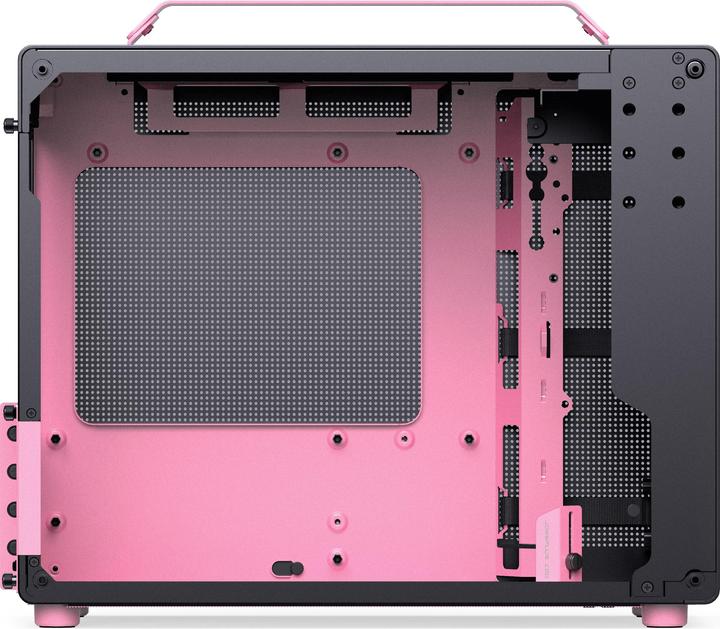 Actual product image Jonsplus MATX Handle Case Z20 - Black-Pink (mATX, Mini-ITX)