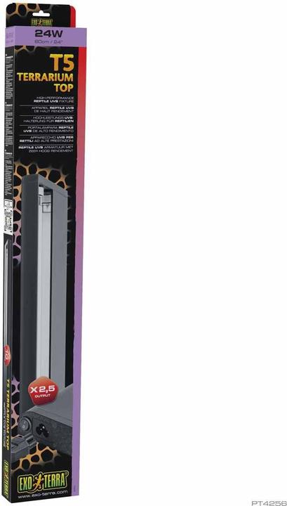 Exo Terra Exoterra - T5 Terrarium Top Reptile UVB Fixture - 60cm / 24 / 24W (UVB)