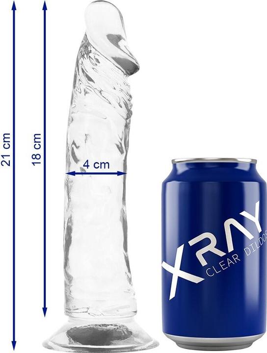 Actual product image X Ray Xray Clear Dildo Transparent 21cm X 4cm