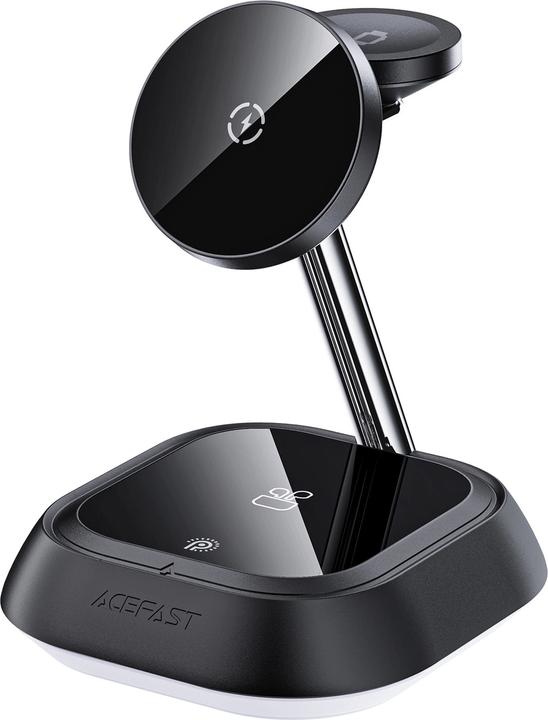 Actual product image Acefast 3in1 E16 15W inductive charging station for phone / headphones / watch - black (15 W)