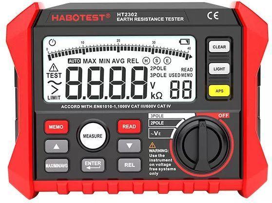 Habotest HT2302 Digital Earth Resistance Tester (CAT III)