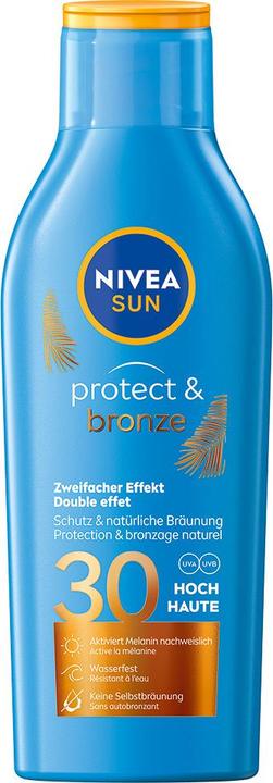 Actual product image NIVEA Sun Protect & Bronze Sun Lotion (Sun lotion, SPF 30, 200 ml, 230 g)