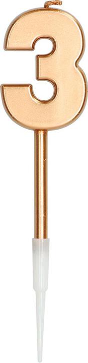 Produktbild Folat Kerze Nummer 3 Bronze Metallic (1 x)