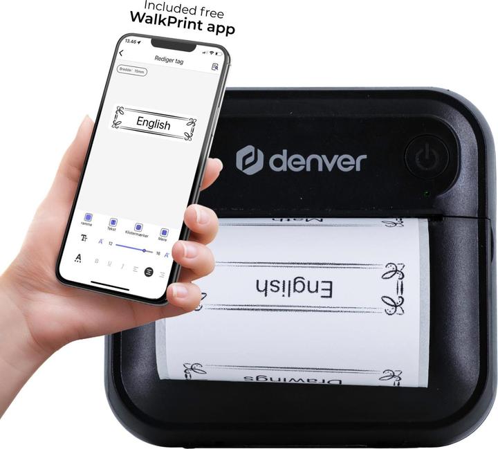 Image du produit Denver Imprimante BT (Thermodirecte, Noir et blanc)
