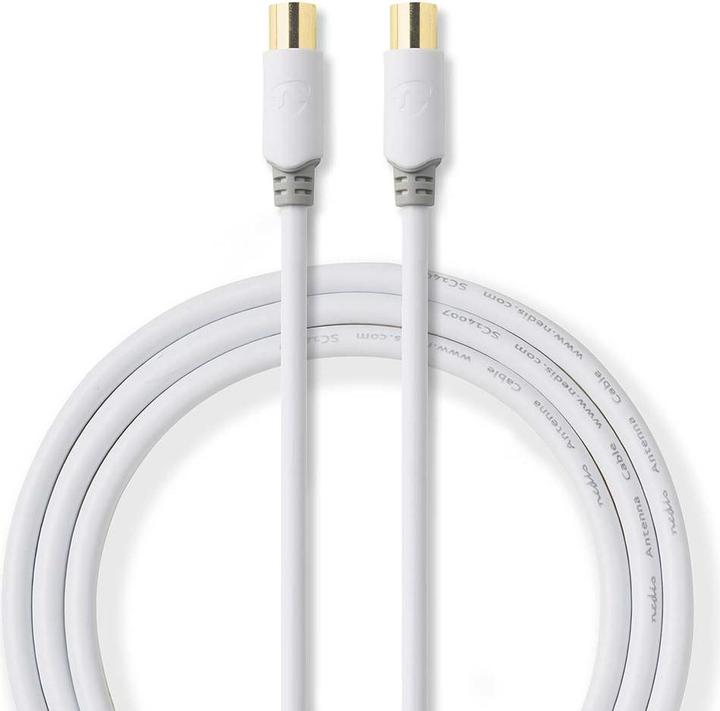 Immagine prodotto Nedis Cavo coassiale IEC (coassiale) maschio IEC (coassiale) femmina placcato oro 75 Ohm doppia (75 dB, Cavi antenna)
