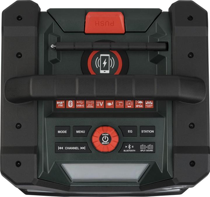 Productafbeelding Metabo Draadloze bouwplaatsradio RC12-18 32W DAB+ zonder batterij met oplaadfunctie (DAB+, FM, Bluetooth)