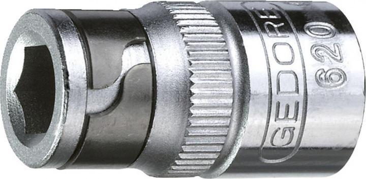 Gedore Adaptateur d'embout pour cliquet 1/4", Changement facile d'embout, Maintien précis, Argent