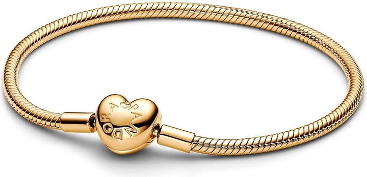Produktbild Pandora Moments Schlangen Gliederarmband mit Herz-Verschluss (19 cm)