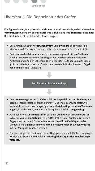 Actual product image Lektürehilfen Heinrich von Kleist "Die Marquise von O.../Das Erdbeben in Chili" (German, 2017)
