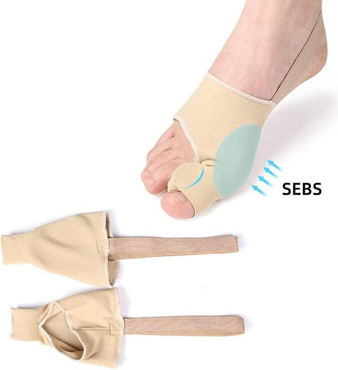 Immagine prodotto Cbx Benda per la correzione dell'alluce valgo con cuscinetto in silicone integrato 2 pezzi - taglia L (Crema piedi e gel piedi)